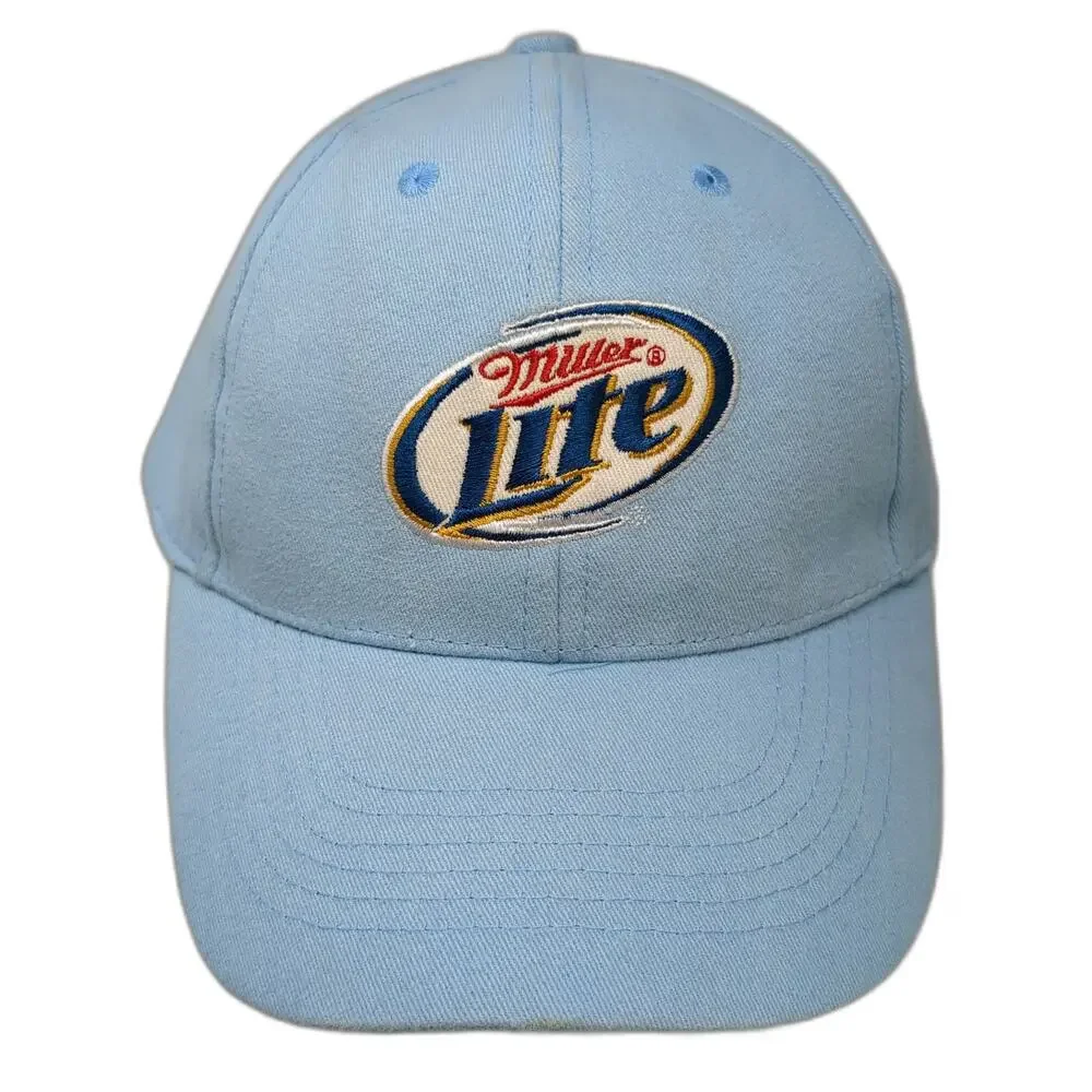 Acme Miller Lite Baseball Cap Blue One Size Embroidered Logo Strapback Hat Beer